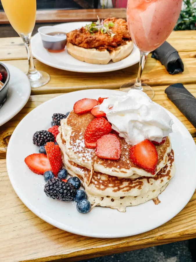 Strawberry pancakes