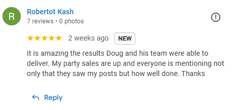 Five-star review: party sales are up and everyone mentions how well done the posts are