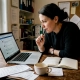 Restaurant manager reviewing crowd marketing activity
