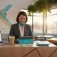 Restaurant manager checking digital ads and reservations