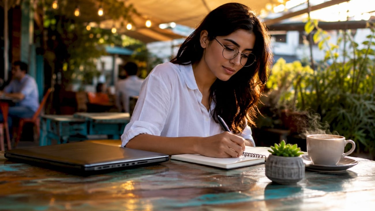 Marketing specialist planning restaurant ad engagement