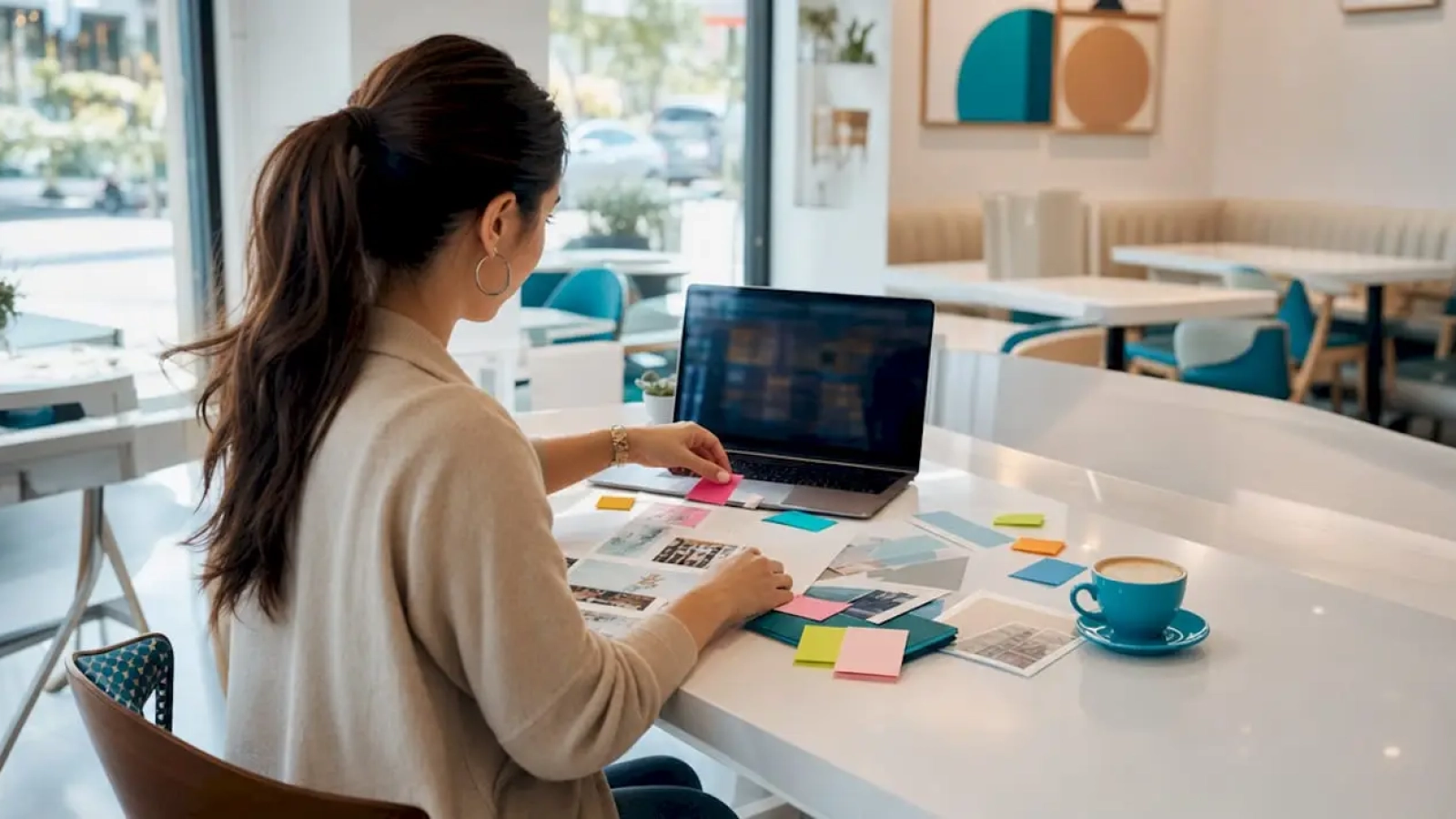 Restaurant marketing manager planning holiday campaign
