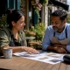 Restaurant owner discussing partnership with local business