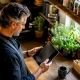 Restaurant manager using online ordering tablet
