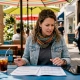 Restaurant owner planning seasonal promotion