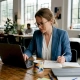 Woman managing restaurant paid media campaign