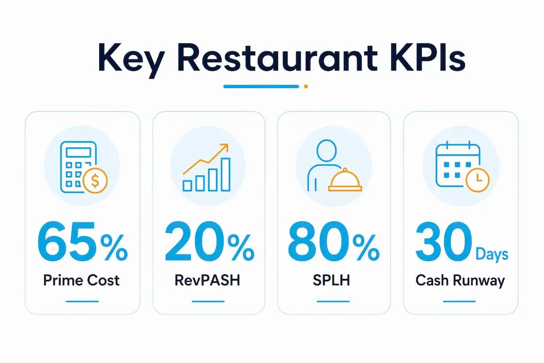 Infographic showing key restaurant performance indicators
